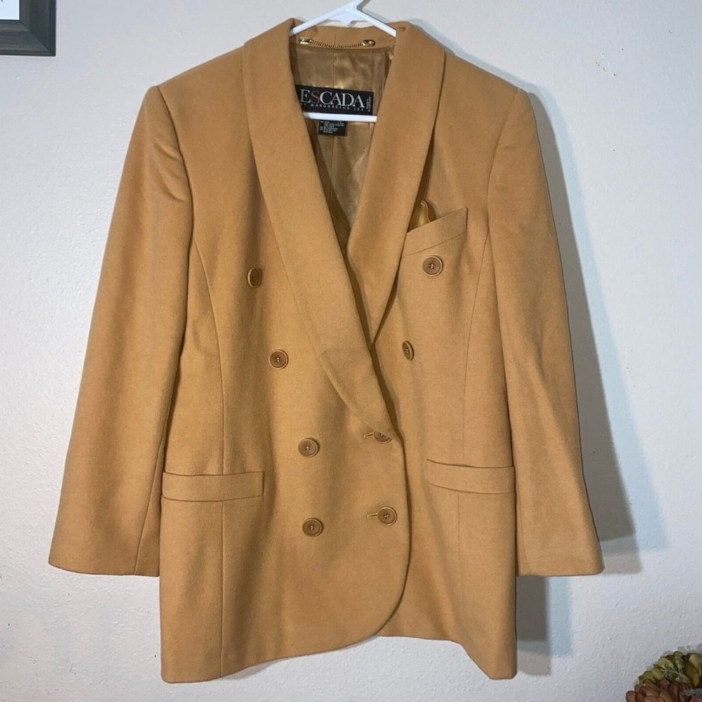 Escada Women's Camel Double-Breasted Blazer - Picture 1 of 5